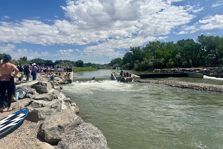 The Gatewave river surfing park in Farmington New Mexico