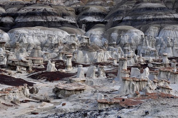 Hoodoos in Bisti Badlands