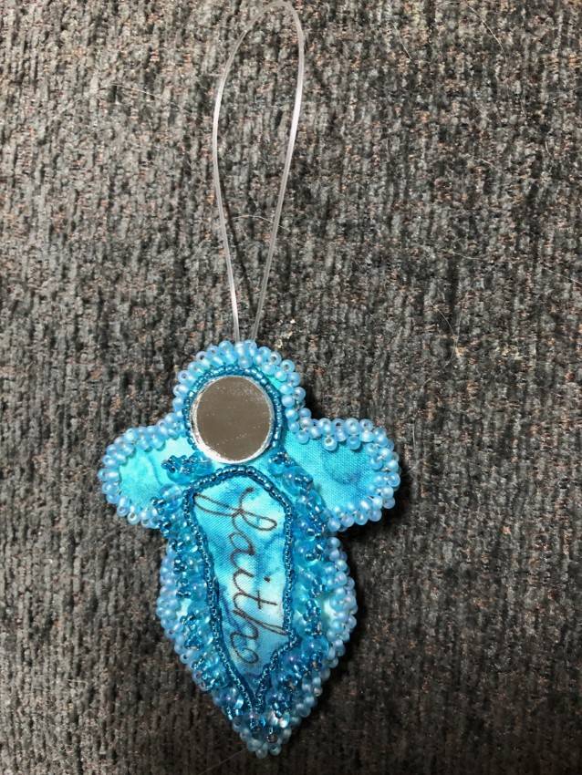 Beaded ‘Faith’ Angel Ornament
