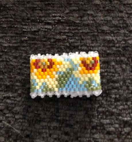 Beaded Sunflower Ring