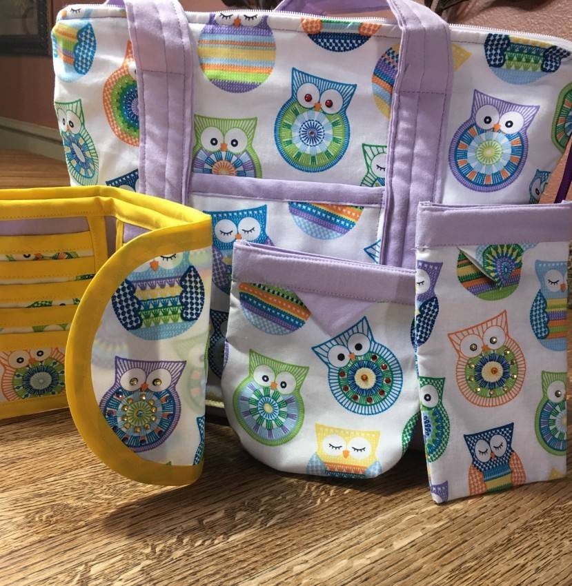 Purse Set #2 – Multicolored Owls