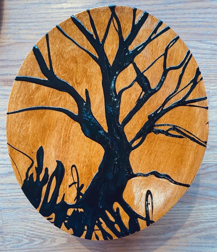 Oval woodenTree Box