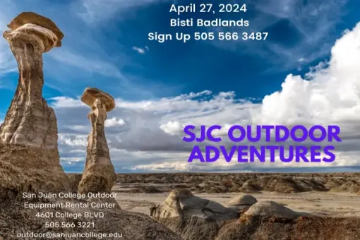 Outdoor Adventures Trips with San Juan College
