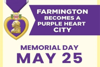 Farmington Honored as a Purple Heart City