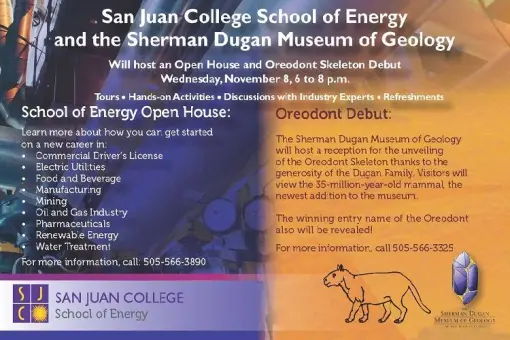 Open House and Oreodont Skeleton Debut