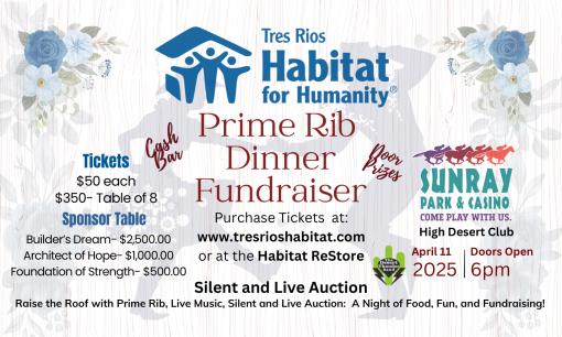 Prime Rib for Habitat for Humanity