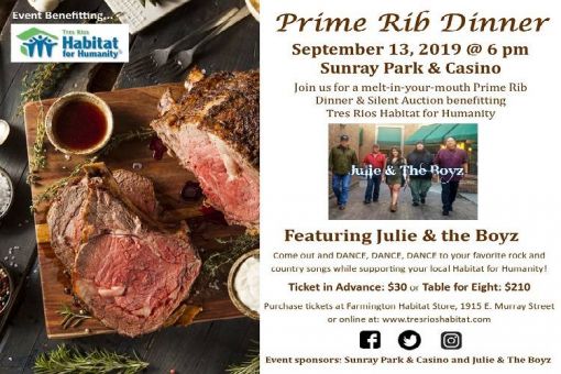 Prime Rib Dinner for Habitat for Humanity