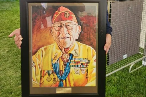 Navajo Code Talker Poster Art Session