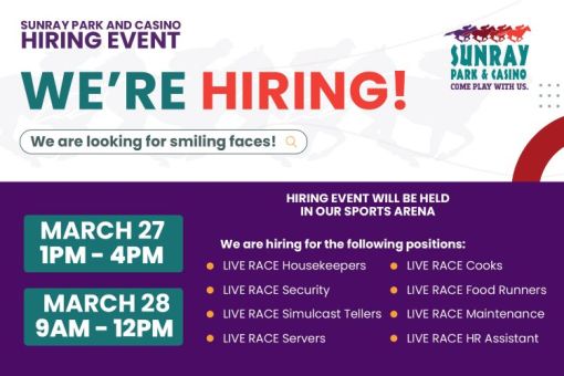 Hiring Event at SunRay Park & Casino