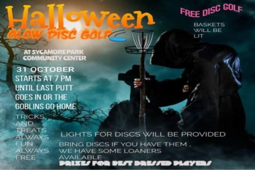 Halloween Glow Disk Golf